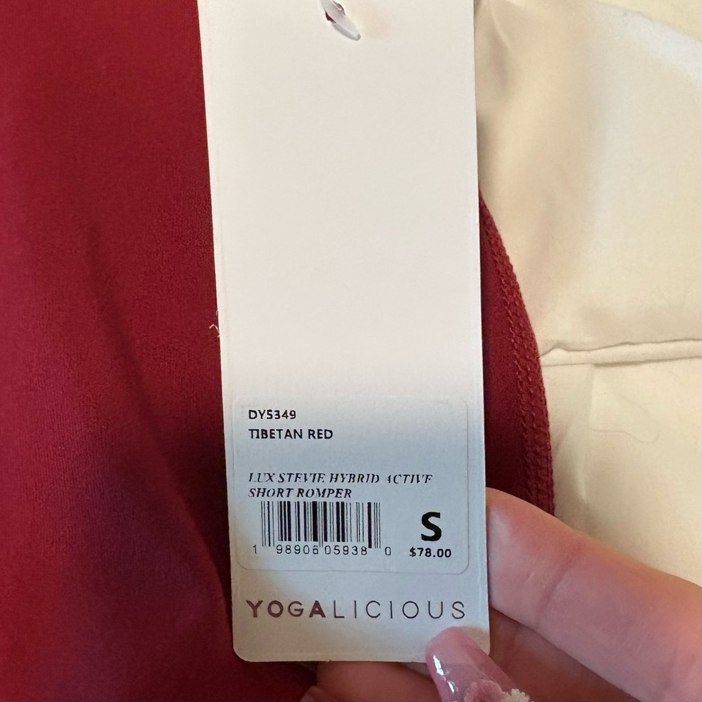 Yogalicious Lux Stevie Hybrid Active Short Romper, Women’s Small, NWT - Picture 3 of 8